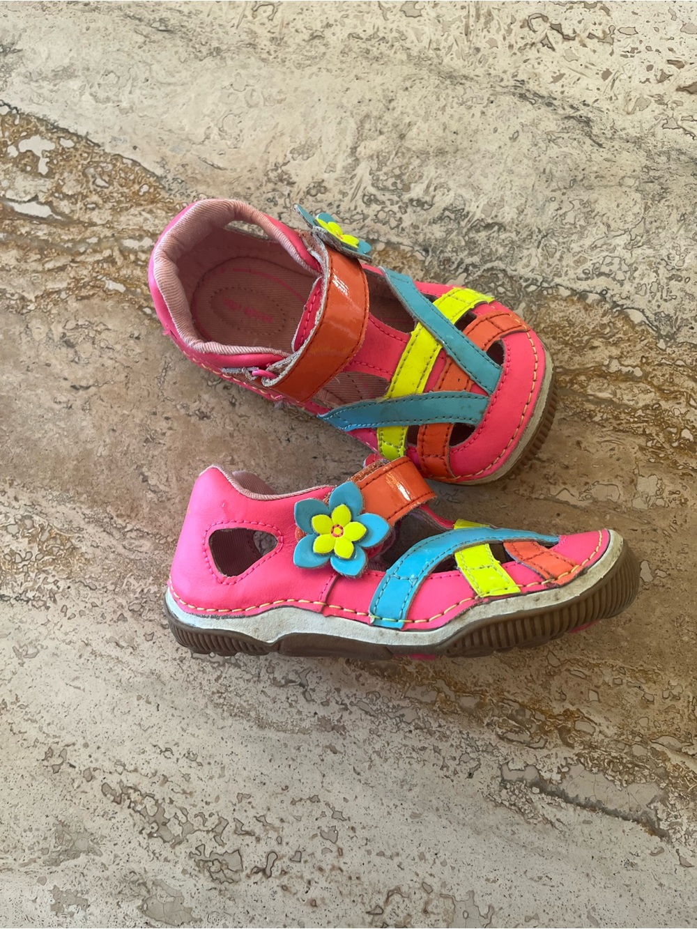 Stride Rite Pink Multi-Color Toddler Sandals - Picture 2 of 3